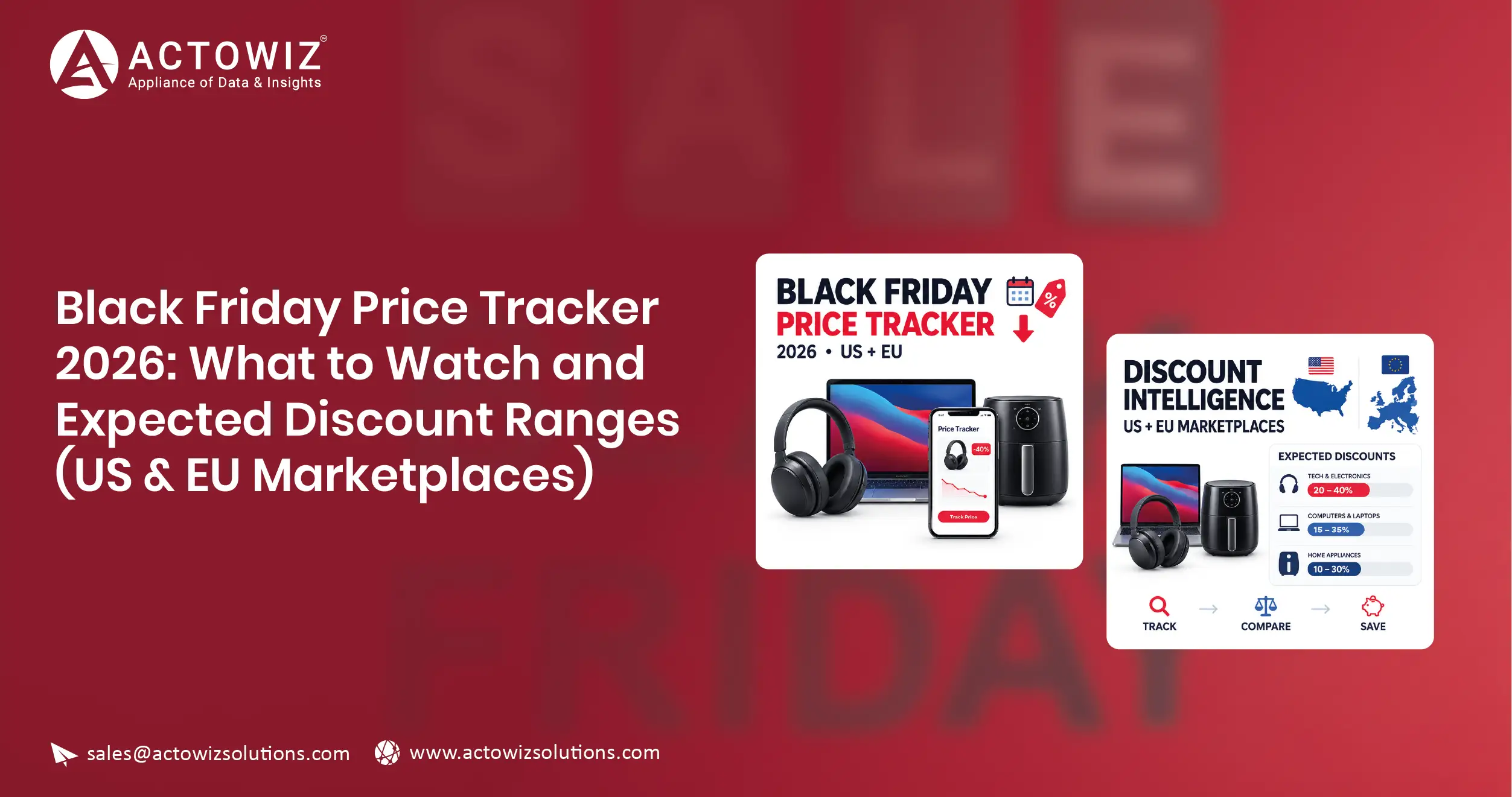 Black Friday price tracker 2026 title card with US and EU marketplace icons